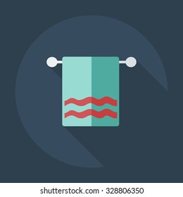 Flat modern design with shadow icons towel