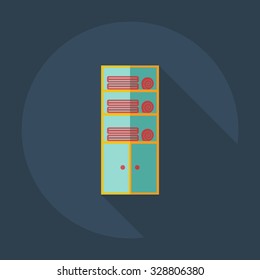 Flat modern design with shadow icons towel
