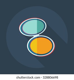 Flat modern design with shadow icons mirror