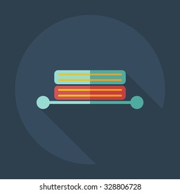 Flat modern design with shadow icons towel