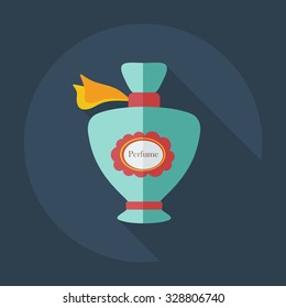 Flat modern design with shadow icons perfume