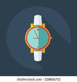 Flat modern design with shadow icons Wrist Watch