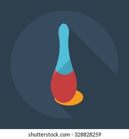 Flat modern design with shadow icons nail polish