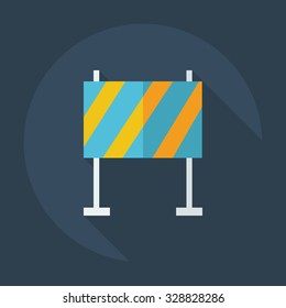 Flat modern design with shadow icons warning 