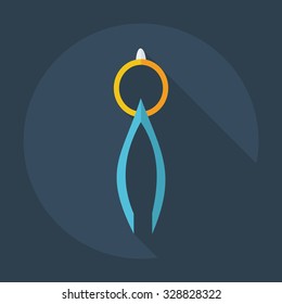 Flat modern design with shadow icons pliers
