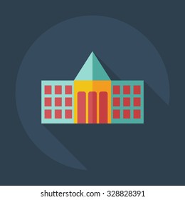 Flat modern design with shadow icons court