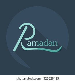 Flat modern design with shadow icons Ramadan