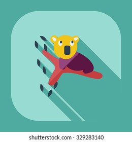 Flat modern design with shadow icons koala
