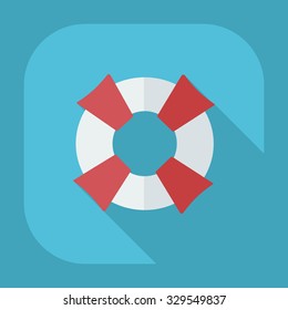 Flat modern design with shadow icons life preserver