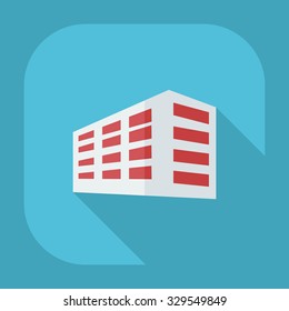 Flat modern design with shadow icons building