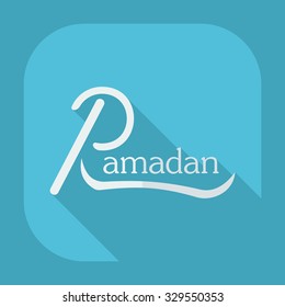 Flat modern design with shadow icons Ramadan