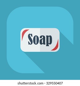 Flat modern design with shadow icons soap