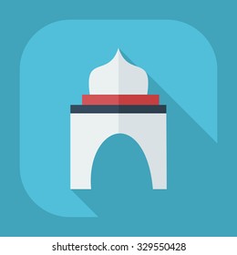 Flat modern design with shadow icons mosque