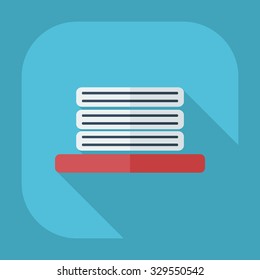 Flat modern design with shadow icons towel