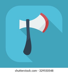 Flat modern design with shadow icons axe