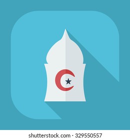 Flat modern design with shadow icons mosque