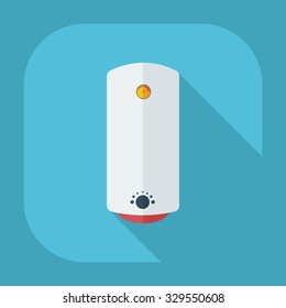 Flat modern design with shadow icons boiler