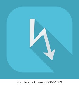 Flat modern design with shadow icons warning 