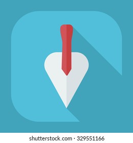Flat modern design with shadow icons construction trowel