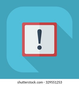 Flat modern design with shadow icons warning 