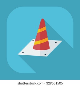 Flat modern design with shadow icons warning 