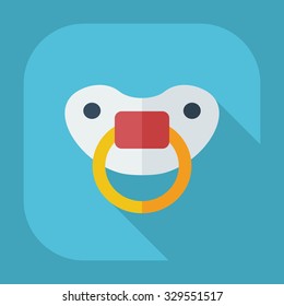 Flat modern design with shadow icons soother