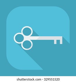 Flat modern design with shadow icons key