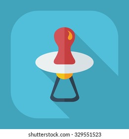 Flat modern design with shadow icons soother