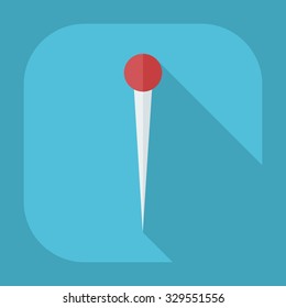 Flat modern design with shadow icons needle
