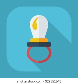 Flat modern design with shadow icons soother
