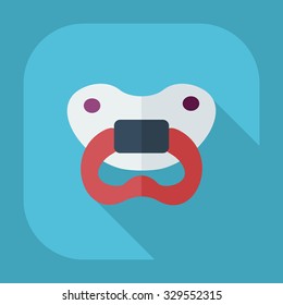 Flat modern design with shadow icons soother