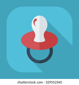 Flat modern design with shadow icons soother