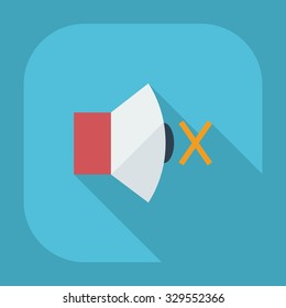 Flat modern design with shadow icons sound