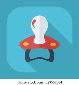 Flat modern design with shadow icons soother