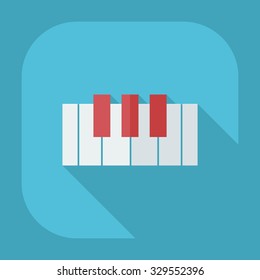 Flat modern design with shadow icons piano