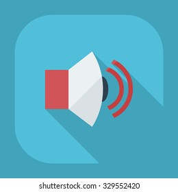 Flat modern design with shadow icons sound