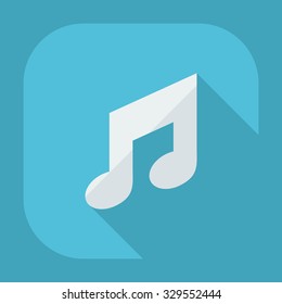 Flat modern design with shadow icons music