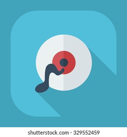 Flat modern design with shadow icons music