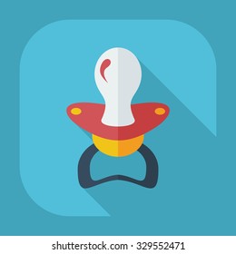 Flat modern design with shadow icons soother