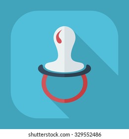 Flat modern design with shadow icons soother