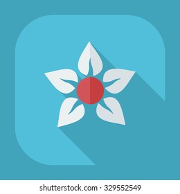 Flat modern design with shadow icons manicure