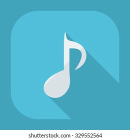 Flat modern design with shadow icons music