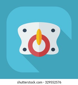 Flat modern design with shadow icons soother
