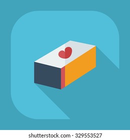 Flat modern design with shadow icons sweet