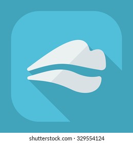 Flat modern design with shadow icons lips