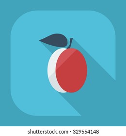 Flat modern design with shadow icons peach