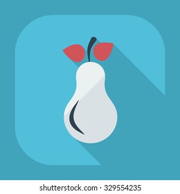 Flat modern design with shadow icons pear