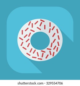 Flat modern design with shadow icons cake