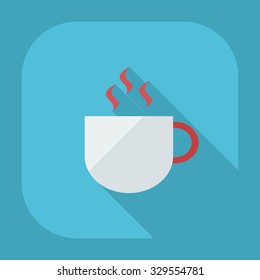 Flat modern design with shadow icons coffee