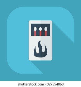Flat modern design with shadow icons matches